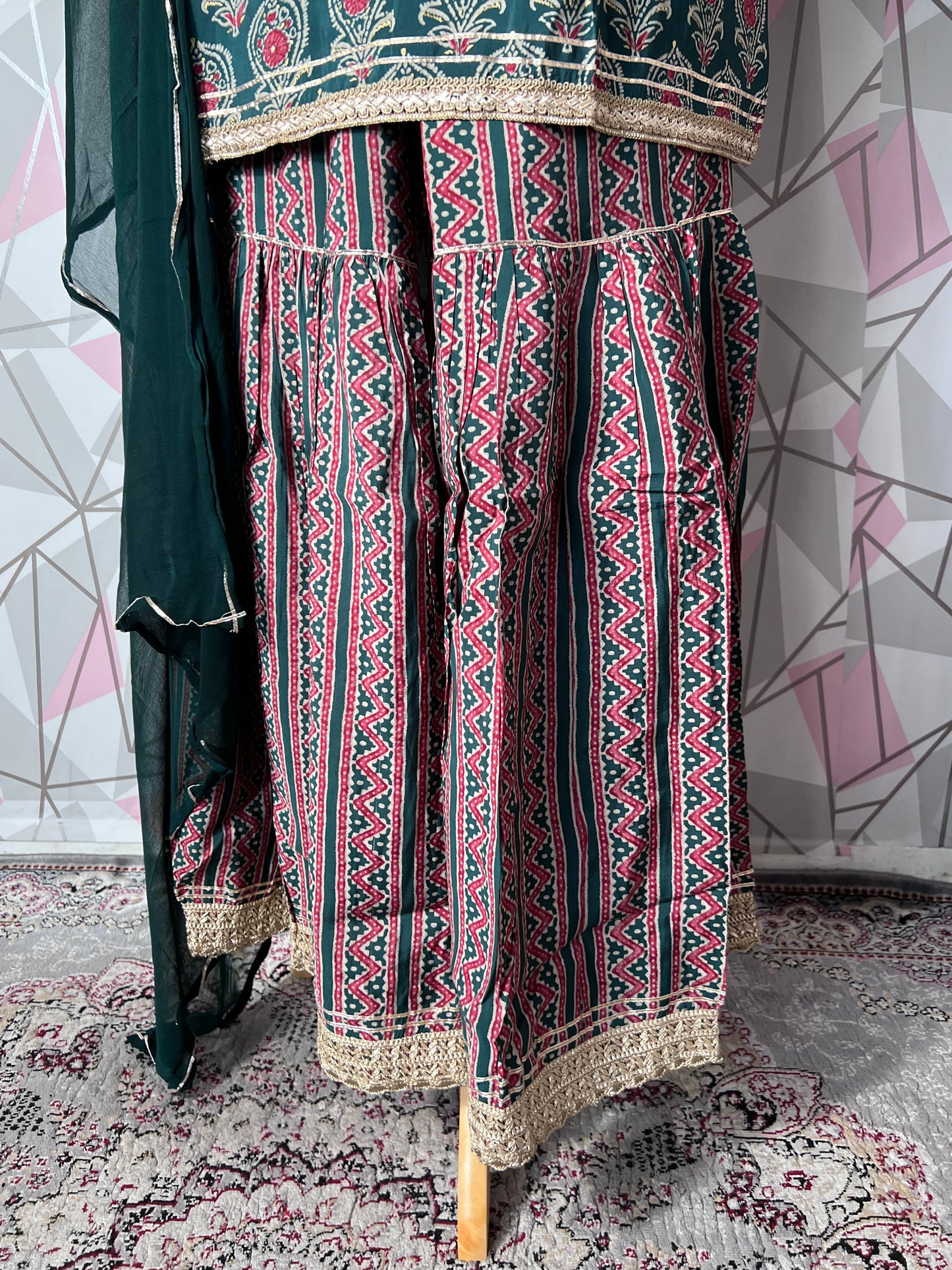 3 PIECES READYMADE DESIGNER SHARARA SUITS