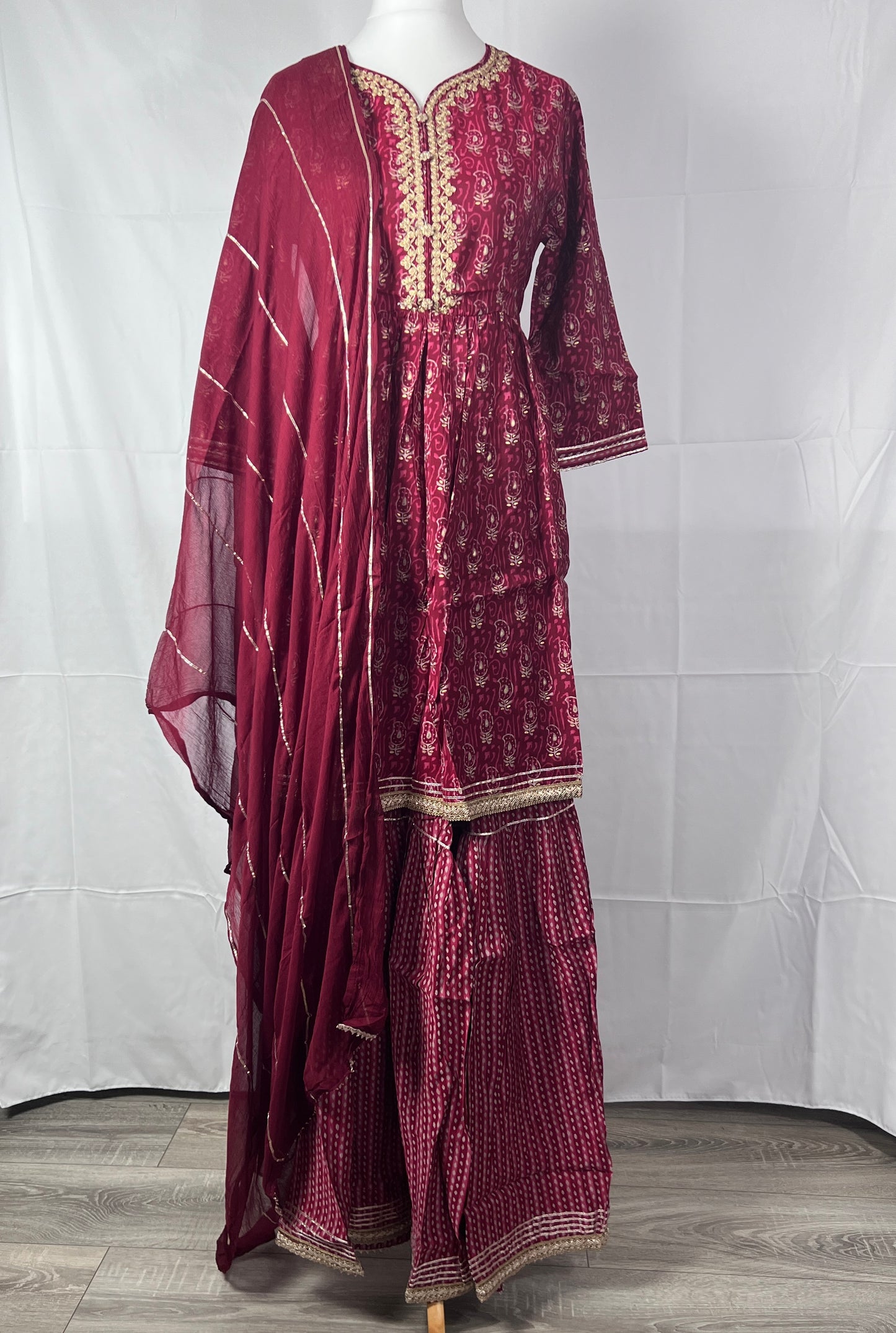 3 PIECES READYMADE DESIGNER SHARARA SUITS