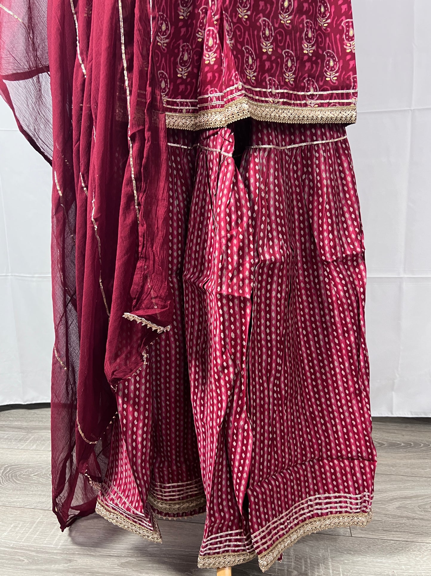 3 PIECES READYMADE DESIGNER SHARARA SUITS