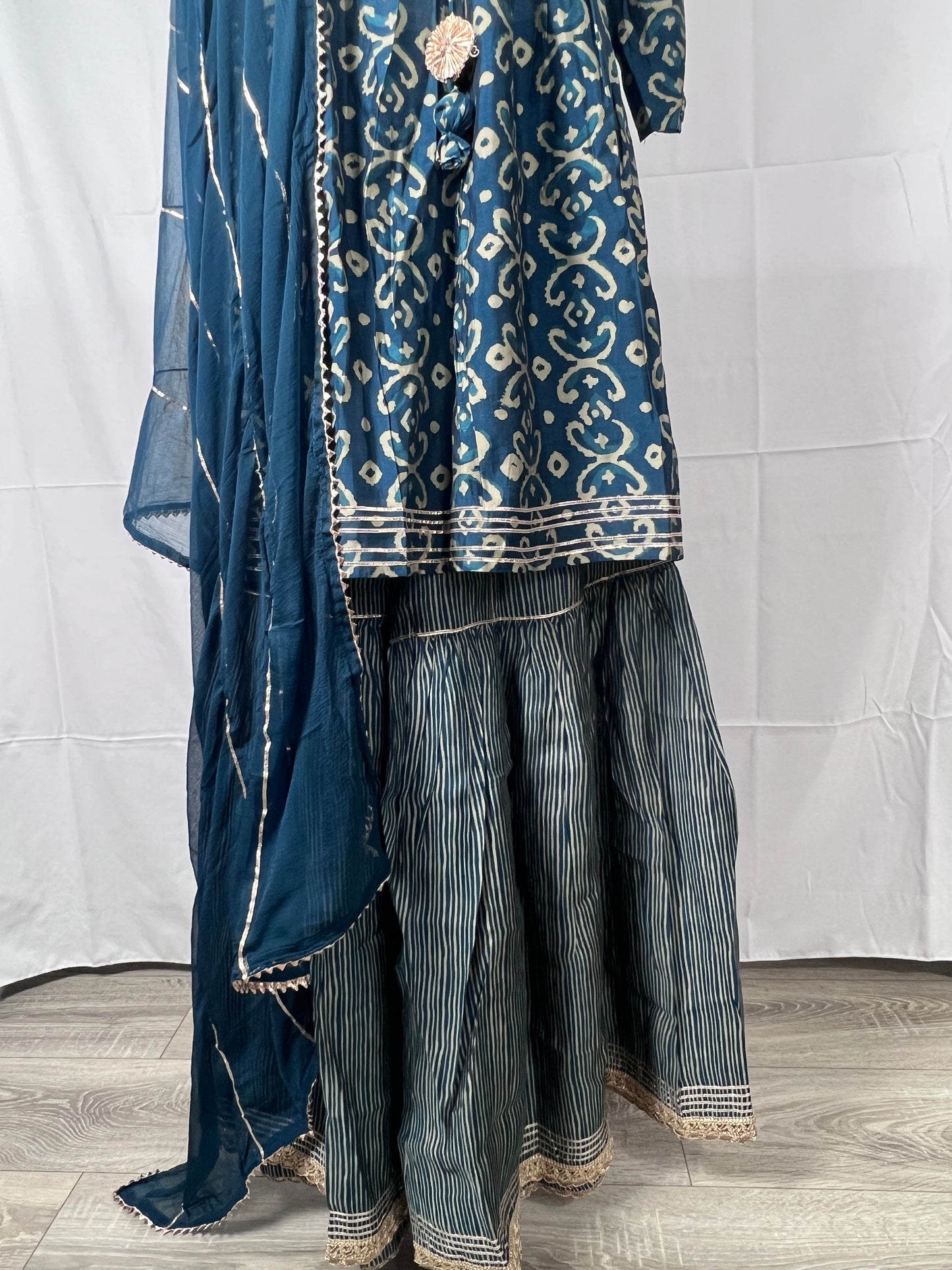 3 PIECES READYMADE DESIGNER SHARARA SUITS