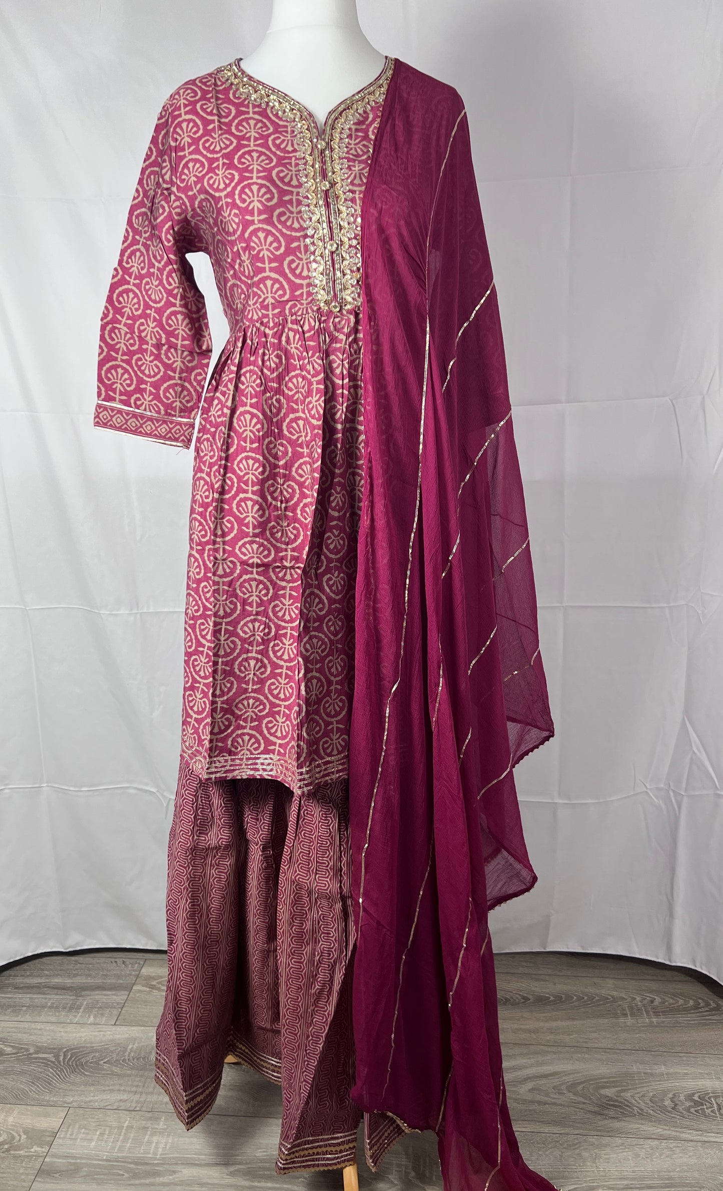 3 PIECES READYMADE DESIGNER SHARARA SUITS