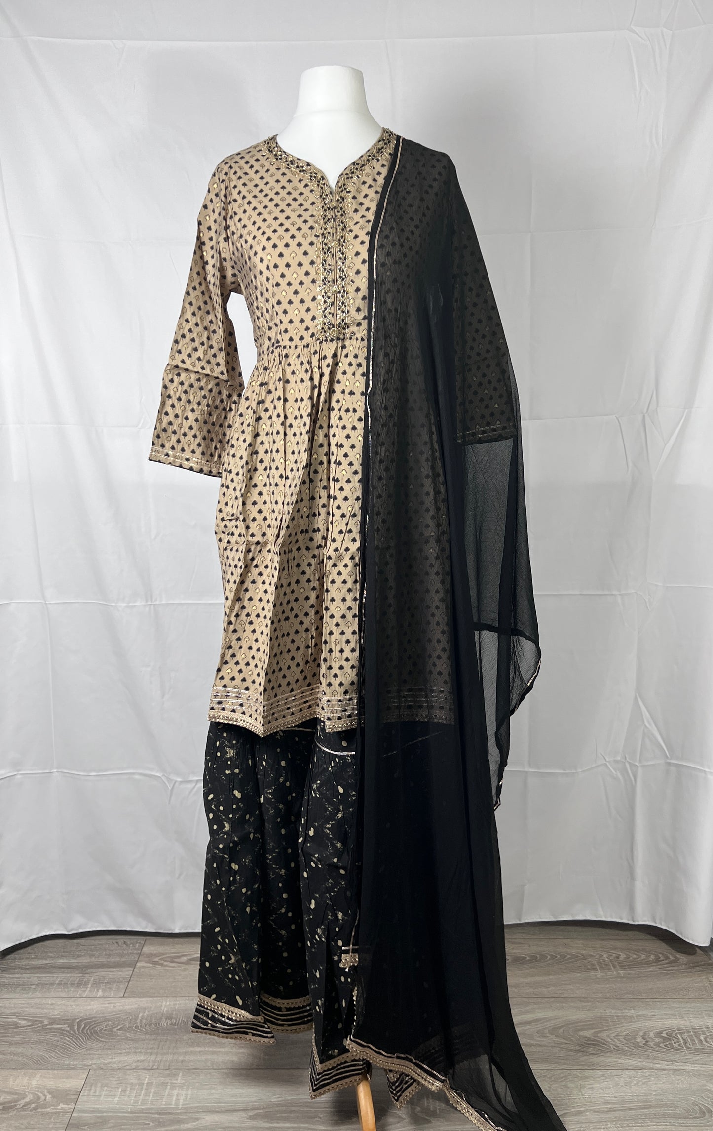 3 PIECES READYMADE DESIGNER SHARARA SUITS