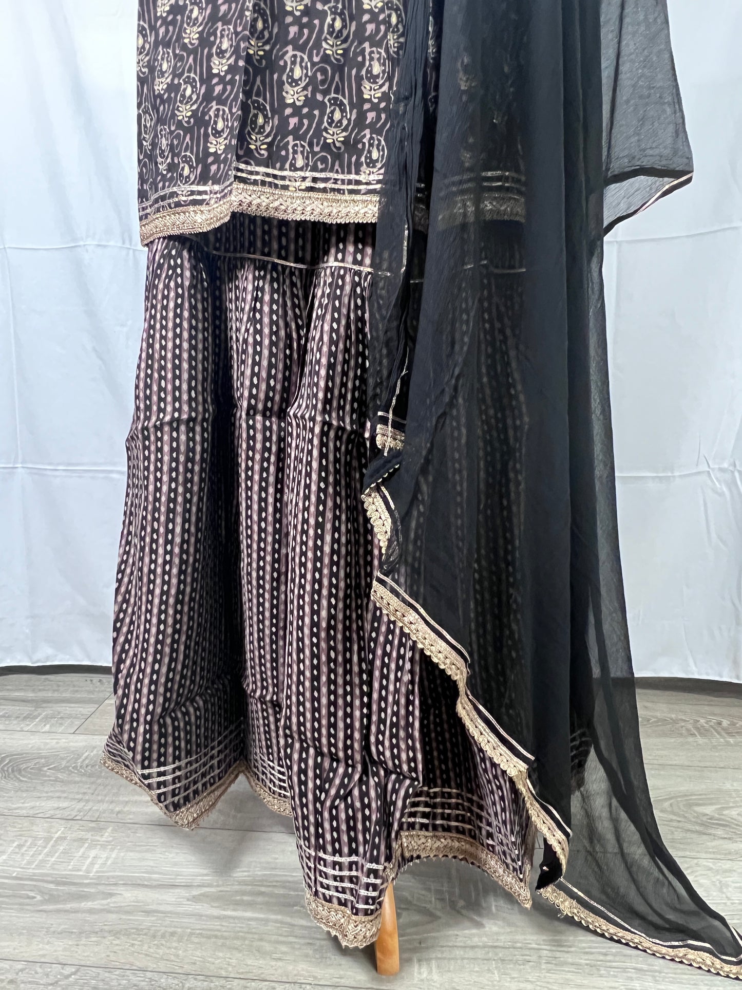 3 PIECES READYMADE DESIGNER SHARARA SUITS