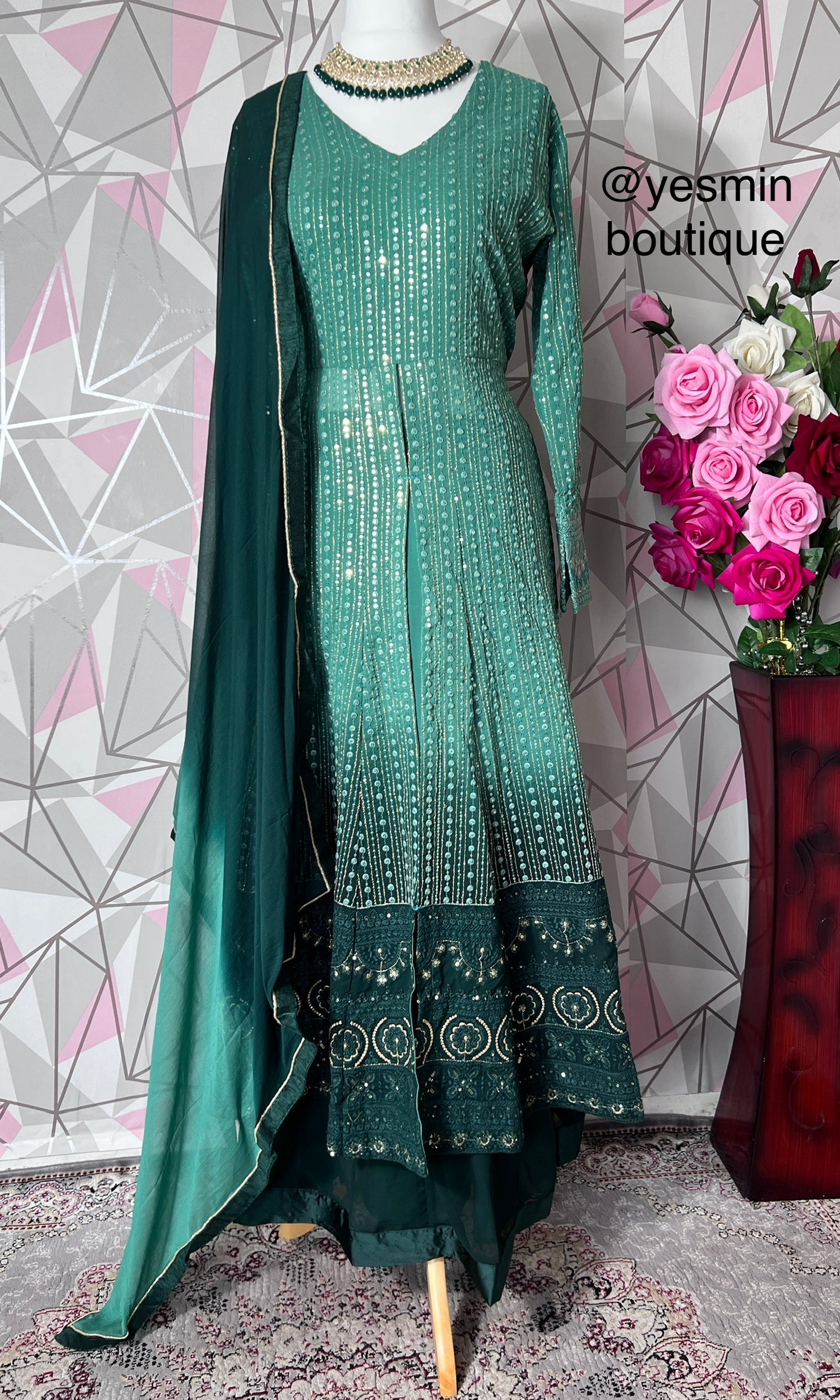 3 PIECES NOOR GOLD SHADED READYMADE WEAR DESIGNER SUITS IN 5 DIFFERENT COLOURS
