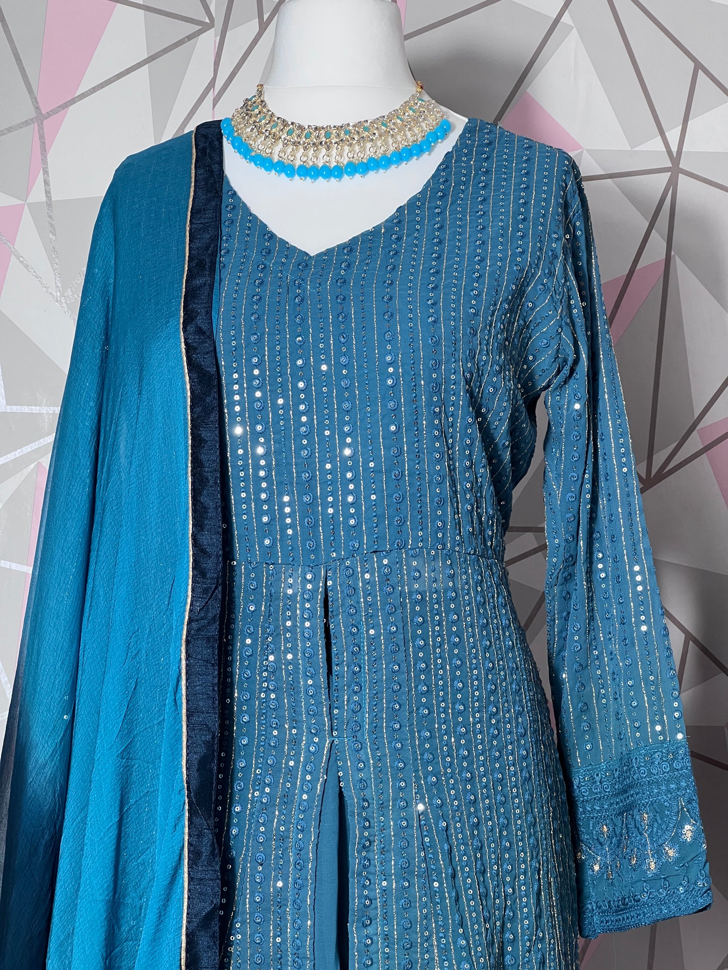 3 PIECES NOOR GOLD SHADED READYMADE WEAR DESIGNER SUITS IN 5 DIFFERENT COLOURS